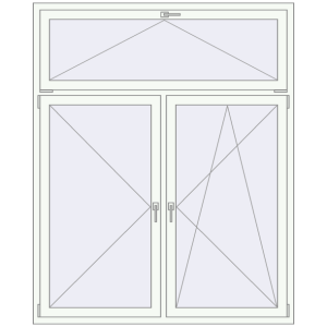 Cumpără Ferestre 1600x1970 mm ALU STANDARD 72 RAL 9016 Traffic white two-sided