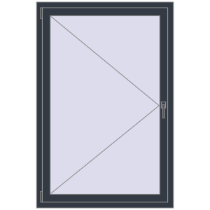 Cumpără Ferestre 1000x1500 mm BASE REHAU EURO 60 ANTHRACITE_GREY_STRUKTURAL two-sided