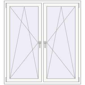 Cumpără Ferestre 1400x1500 mm ENERGY-SAVING REHAU SYNEGO MD RAL 9016 Traffic white two-sided