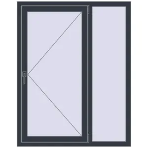 Cumpără Ferestre 1100x1400 mm OPTIMUM REHAU EURO 70 ANTHRACITE_GREY_STRUKTURAL two-sided