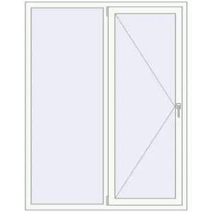 fereastră 1400x1800 - REHAU EURO-DESIGN 60 . Vedere din interior Cumpără Ferestre 1400x1800 mm BASE REHAU EURO 60 RAL 9016 Traffic white two-sided