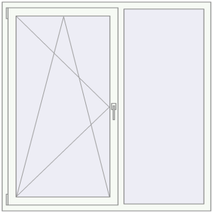 Cumpără Ferestre 1500x1500 mm ENERGY-SAVING REHAU SYNEGO MD RAL 9016 Traffic white two-sided
