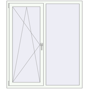 Cumpără Ferestre 1300x1500 mm BASE REHAU EURO 60 RAL 9016 Traffic white two-sided