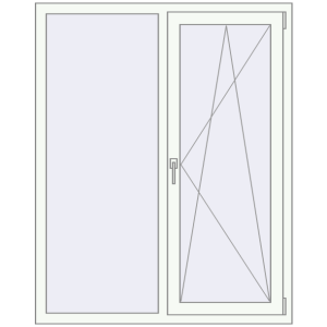 Cumpără Ferestre 1200x1500 mm OPTIMUM REHAU EURO 70 RAL 9016 Traffic white two-sided