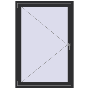 Cumpără Ferestre 1000x1500 mm BASE REHAU EURO 60 ANTHRACITE_GREY_GLATT two-sided