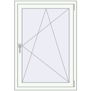 fereastră 800x1200 - REHAU EURO-DESIGN 70 . Vedere din interior Cumpără Ferestre 800x1200 mm OPTIMUM REHAU EURO 70 RAL 9016 Traffic white two-sided