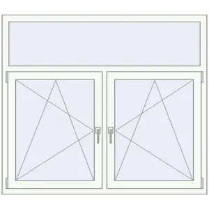 Cumpără Ferestre 1510x1320 mm REHAU BRILLANT DESIGN RAL 9016 Traffic white two-sided