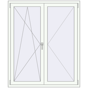 Cumpără Ferestre 1300x1500 mm OPTIMUM REHAU EURO 70 RAL 9016 Traffic white two-sided
