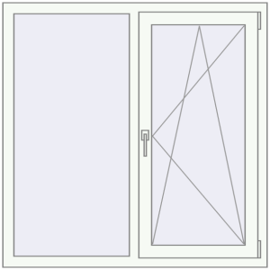 Cumpără Ferestre 1200x1200 mm OPTIMUM REHAU EURO 70 RAL 9016 Traffic white two-sided