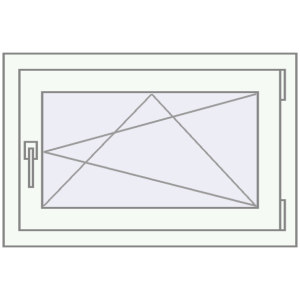 Cumpără Ferestre 750x500 mm BASE REHAU EURO 60 RAL 9016 Traffic white two-sided