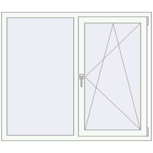 Cumpără Ferestre 1400x1200 mm REHAU ARTEVO RAL 9016 Traffic white two-sided
