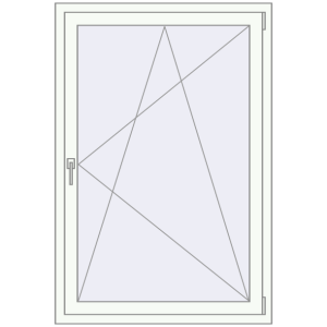 Cumpără Ferestre 1000x1500 mm BASE REHAU EURO 60 RAL 9016 Traffic white two-sided