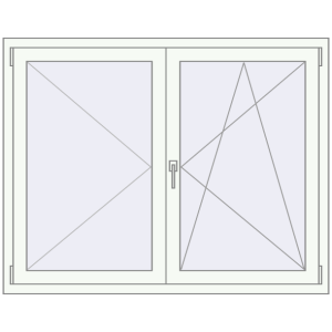 Cumpără Ferestre 1360x1100 mm REHAU ARTEVO RAL 9016 Traffic white two-sided