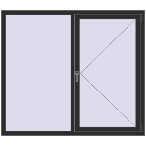 Cumpără Ferestre 1600x1400 mm OPTIMUM REHAU EURO 70 BLACK_STRUCTURAL two-sided