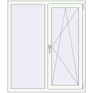 Cumpără Ferestre 1160x1350 mm BASE REHAU EURO 60 RAL 9016 Traffic white two-sided