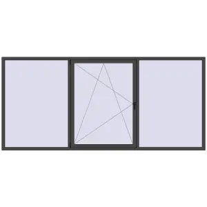 Cumpără Ferestre 3500x1600 mm OPTIMUM REHAU EURO 70 BASALT_GREY two-sided