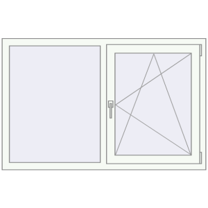 fereastră 1400x900 - REHAU Brillant-Design . Vedere din interior Cumpără Ferestre 1400x900 mm REHAU BRILLANT DESIGN RAL 9016 Traffic white two-sided