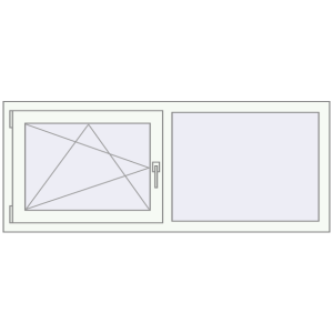 Cumpără Ferestre 1500x600 mm OPTIMUM REHAU EURO 70 RAL 9016 Traffic white two-sided