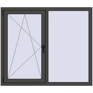 Cumpără Ferestre 1400x1200 mm ENERGY-SAVING REHAU SYNEGO MD BASALT_GREY two-sided