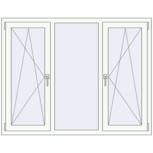 Cumpără Ferestre 1540x1200 mm REHAU BRILLANT DESIGN RAL 9016 Traffic white two-sided