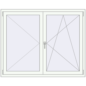 Cumpără Ferestre 1500x1200 mm ALU STANDARD 72 RAL 9016 Traffic white two-sided