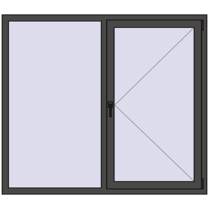 Cumpără Ferestre 1600x1400 mm OPTIMUM REHAU EURO 70 BASALT_GREY two-sided