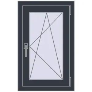Cumpără Ferestre 500x800 mm OPTIMUM REHAU EURO 70 ANTHRACITE_GREY_STRUKTURAL two-sided