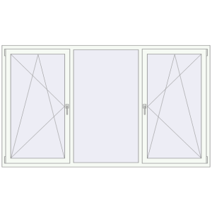 Cumpără Ferestre 2400x1400 mm REHAU ARTEVO RAL 9016 Traffic white two-sided
