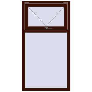 Cumpără Ferestre 800x1500 mm OPTIMUM REHAU EURO 70 BLACK_CHERRY two-sided