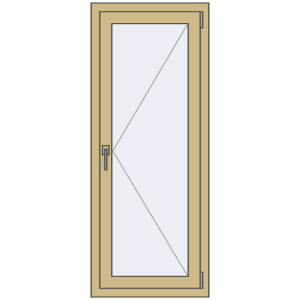 Cumpără Ferestre 570x1420 mm ALU STANDARD 72 RAL 1000 Green beige two-sided
