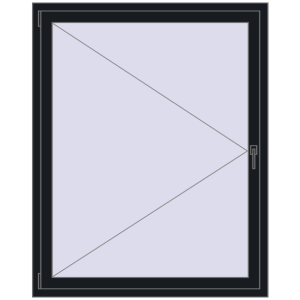 fereastră 1200x1500 - REHAU EURO-DESIGN 60 . Vedere din interior Cumpără Ferestre 1200x1500 mm BASE REHAU EURO 60 BLACK_COOL_110L-2 two-sided