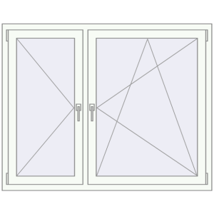 Cumpără Ferestre 1461x1160 mm OPTIMUM REHAU EURO 70 RAL 9016 Traffic white two-sided