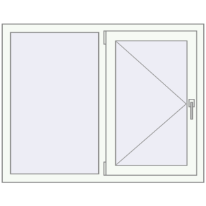 fereastră 1200x940 - FRAMEX FT 72 . Vedere din interior Cumpără Ferestre 1200x940 mm ALU STANDARD 72 RAL 9016 Traffic white two-sided