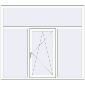 Cumpără Ferestre 1800x1600 mm ENERGY-SAVING REHAU SYNEGO MD RAL 9016 Traffic white two-sided