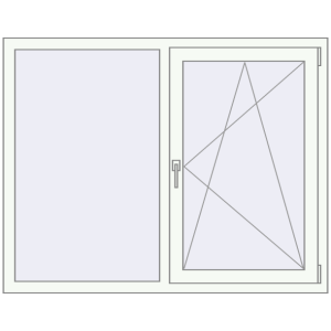 fereastră 1400x1100 - FRAMEX FT 72 . Vedere din interior Cumpără Ferestre 1400x1100 mm ALU STANDARD 72 RAL 9016 Traffic white two-sided