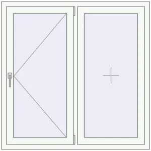 Cumpără Ferestre 1250x1250 mm OPTIMUM REHAU EURO 70 RAL 9016 Traffic white two-sided