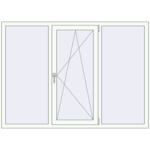 Cumpără Ferestre 1800x1300 mm BASE REHAU EURO 60 RAL 9016 Traffic white two-sided