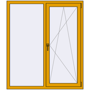Cumpără Ferestre 1300x1500 mm ALU LIGHT A RAL 1004 Golden yellow two-sided