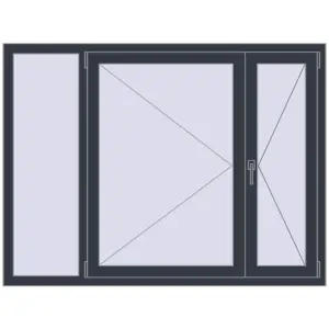 Cumpără Ferestre 1600x1200 mm OPTIMUM REHAU EURO 70 ANTHRACITE_GREY_STRUKTURAL two-sided