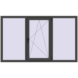 Cumpără Ferestre 2000x1200 mm REHAU ARTEVO BASALT_GREY two-sided