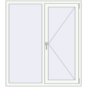 Cumpără Ferestre 1170x1380 mm OPTIMUM REHAU EURO 70 RAL 9016 Traffic white two-sided