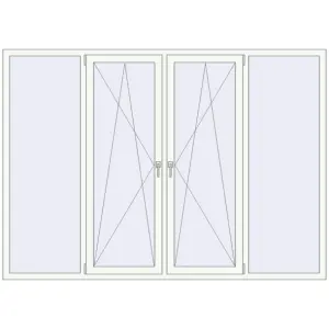 fereastră 2480x1765 - REHAU Brillant-Design . Vedere din interior Cumpără Ferestre 2480x1765 mm REHAU BRILLANT DESIGN RAL 9016 Traffic white two-sided