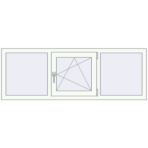 fereastră 1640x580 - REHAU EURO-DESIGN 60 . Vedere din interior Cumpără Ferestre 1640x580 mm BASE REHAU EURO 60 RAL 9016 Traffic white two-sided