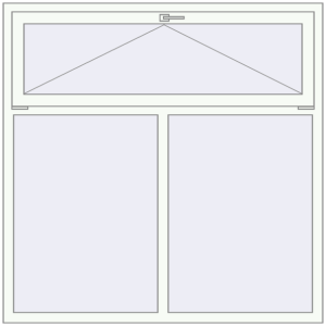 Cumpără Ferestre 1550x1550 mm BASE REHAU EURO 60 RAL 9016 Traffic white two-sided