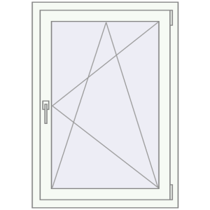 Cumpără Ferestre 800x1100 mm BASE REHAU EURO 60 RAL 9016 Traffic white two-sided