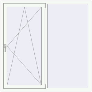 Cumpără Ferestre 1500x1500 mm BASE REHAU EURO 60 RAL 9016 Traffic white two-sided