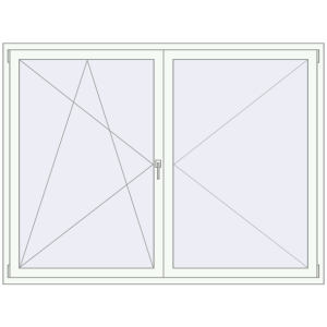 Cumpără Ferestre 2000x1500 mm ALU STANDARD 72 RAL 9016 Traffic white two-sided