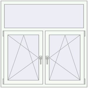 fereastră 1250x1250 - REHAU EURO-DESIGN 70 . Vedere din interior Cumpără Ferestre 1250x1250 mm OPTIMUM REHAU EURO 70 RAL 9016 Traffic white two-sided