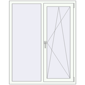 Cumpără Ferestre 1160x1460 mm BASE REHAU EURO 60 RAL 9016 Traffic white two-sided