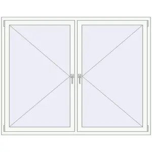 fereastră 1900x1500 - REHAU SYNEGO MD . Vedere din interior Cumpără Ferestre 1900x1500 mm ENERGY-SAVING REHAU SYNEGO MD RAL 9016 Traffic white two-sided